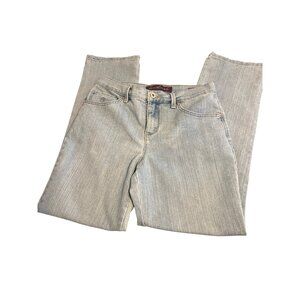 Gloria Vanderbilt Amanda Light Wash Denim Jeans Straight Leg Size 4 Short
